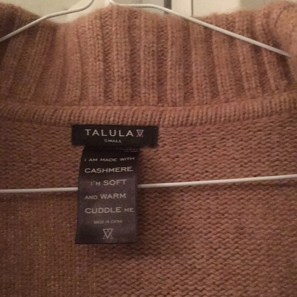 Talula Shawl Collar Wrap Sweater Cashmere Blend. - Picture 2 of 3